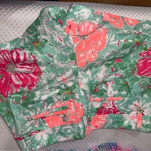 Lilly Pulitzer Tropical Print Shorts in Pink and Green